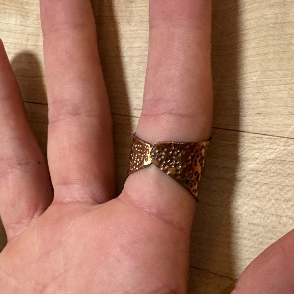 Textured Copper Ring - Picture 2 of 2